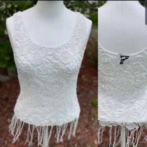 Rue21 Lace Camisole Shirt with Fringes